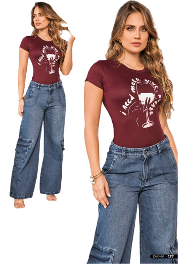 BLUSA WINE 1136034