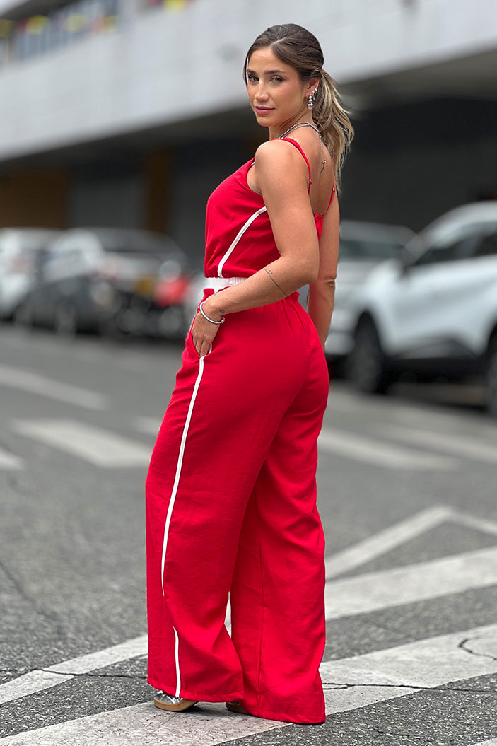 Enterizo Largo para mujer dyaboo DF11035 rojo
