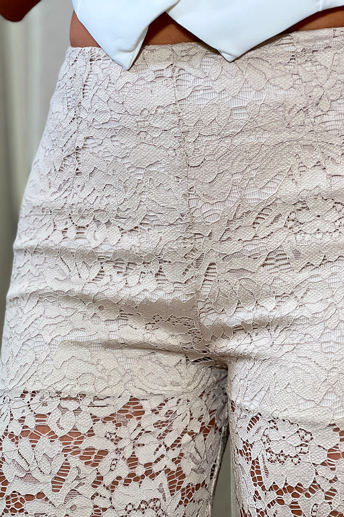 Pantalón blonda DF06111 para mujer dyaboo/beige