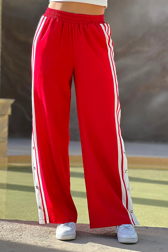Pantalon Recto para mujer dyaboo DF06093 rojo
