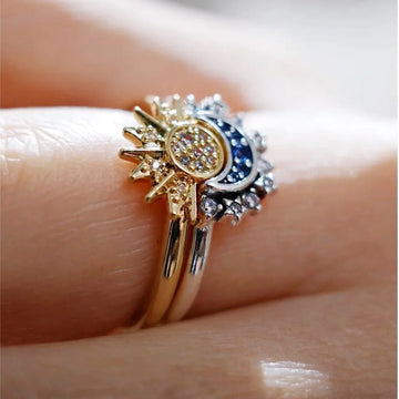 ANILLO SOL Y LUNA DUOS