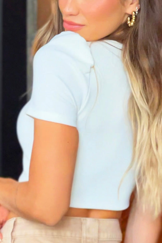 Blusa Corta DF01958 para mujer dyaboo crudo/blanco