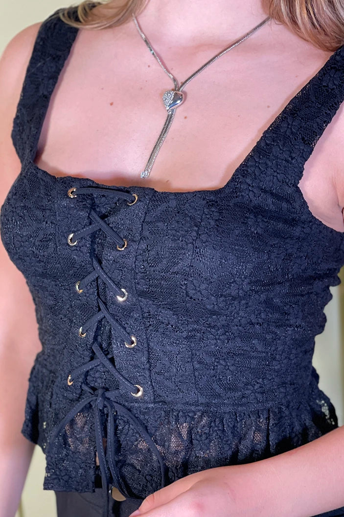 Blusa Corta Sisa DF01965 para mujer dyaboo negro