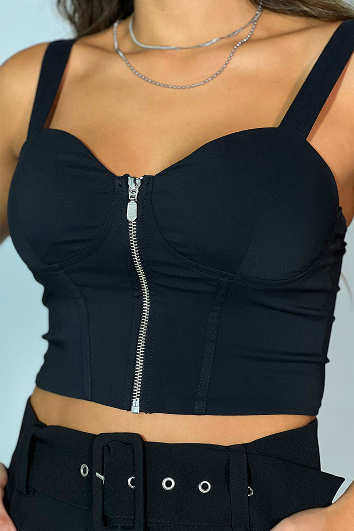 Blusa Corta para mujer dyaboo DF01287 negro