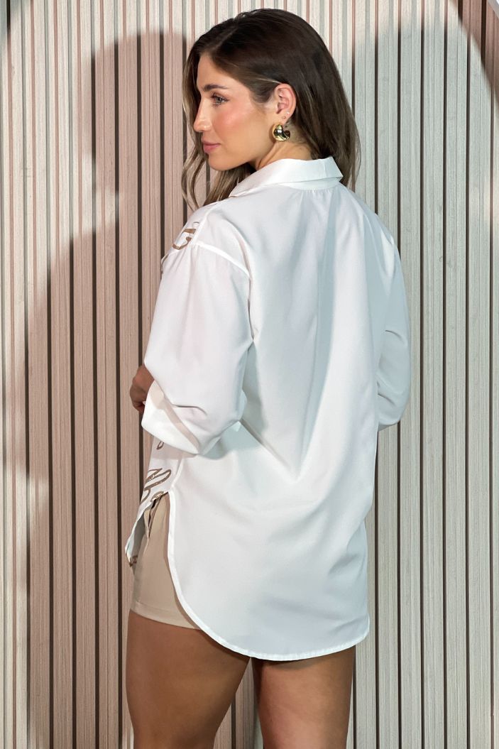 Camisera DF21215 estampada manga larga para mujer dyaboo dorada