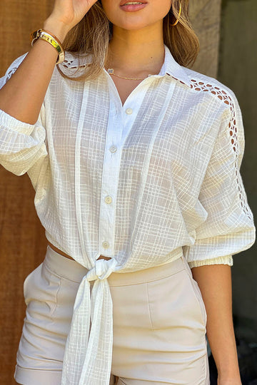 Camisera DF21308 para mujer dyaboo crudo/blanco