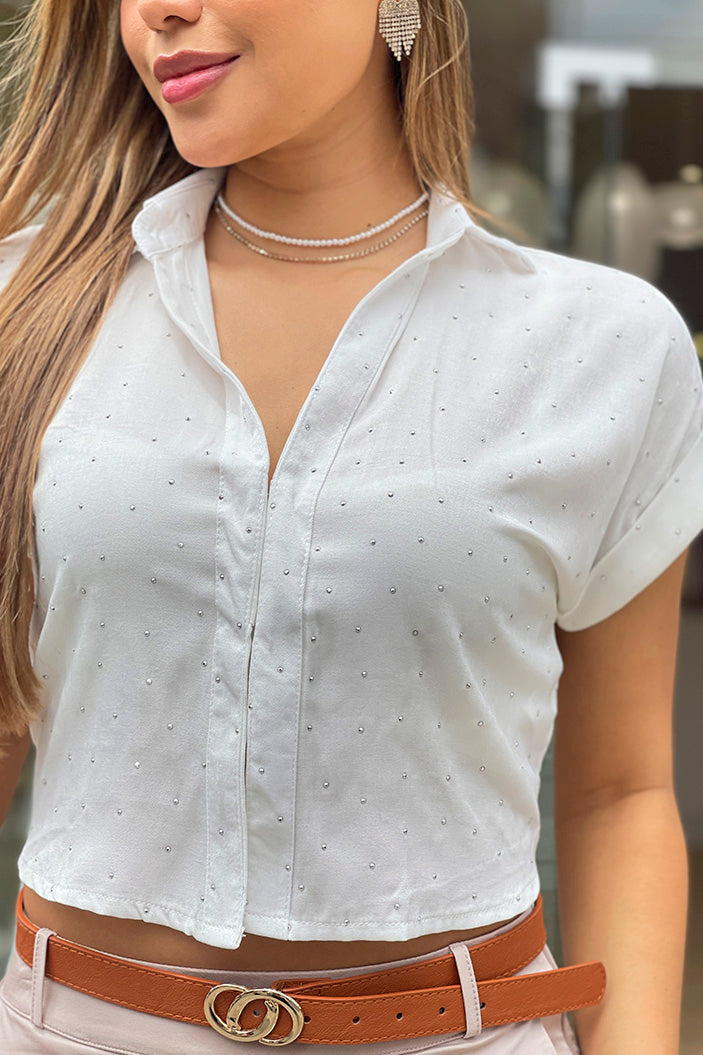 Camisera corta para dama dyaboo crudo DF21221