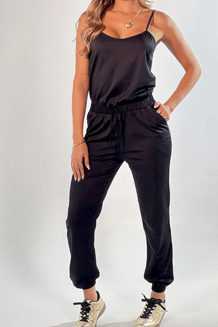 Enterizo pantalón silieta ajustada 8710001 para mujer dyaboo negro 1