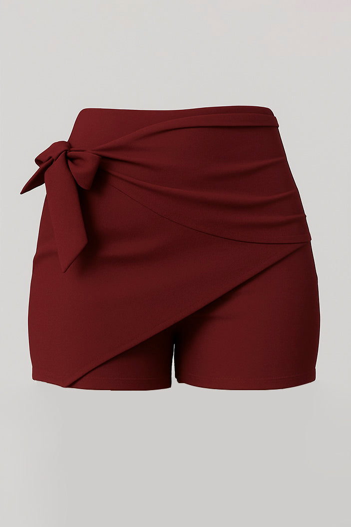 Falda Short 1820031 para mujer. Elaborado en poliéster dyaboo color vinotinto