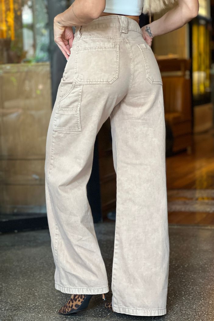 Jean Recto SF22002 para mujer dyaboo beige