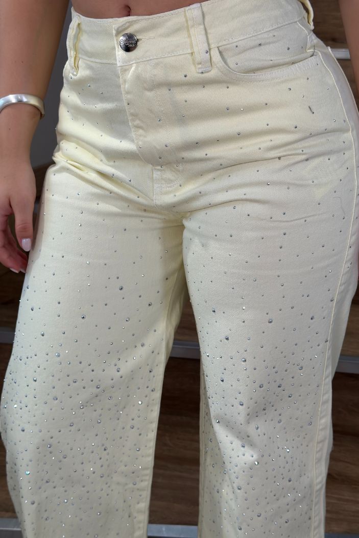 Jeans Palazzo SF22013 para  mujer dyaboo amarillo