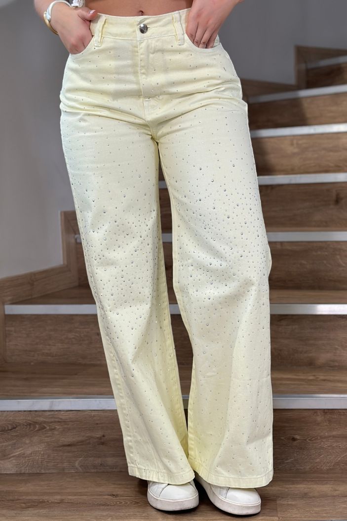 Jeans Palazzo SF22013 para  mujer dyaboo amarillo