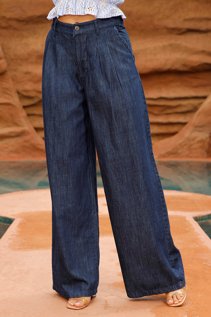 Pantalón DF06141 para mujer dyaboo indigo