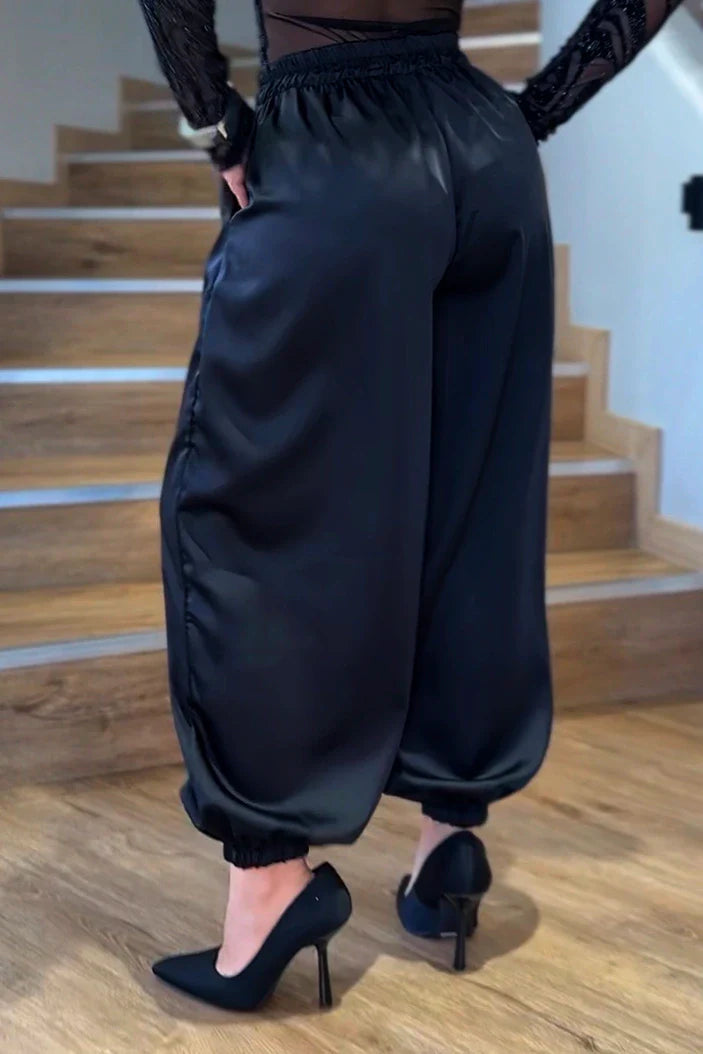 Pantalón DF06176 tipo aladino para mujer dyaboo beige