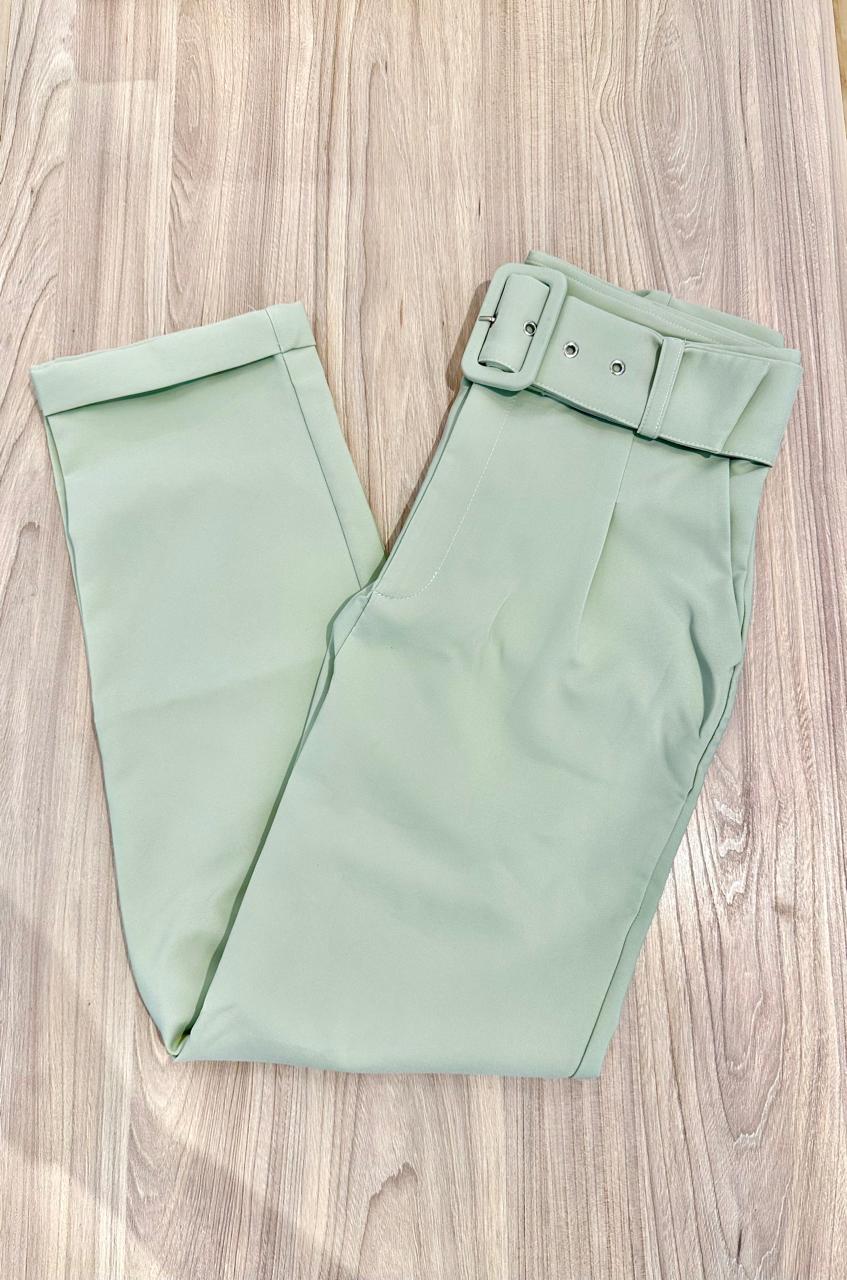 Pantalón clasico para mujer dyaboo 5890035 verde menta