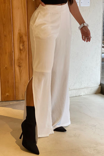 Pantalon Culotte DF06164 para mujer dyaboo crudo/blanco