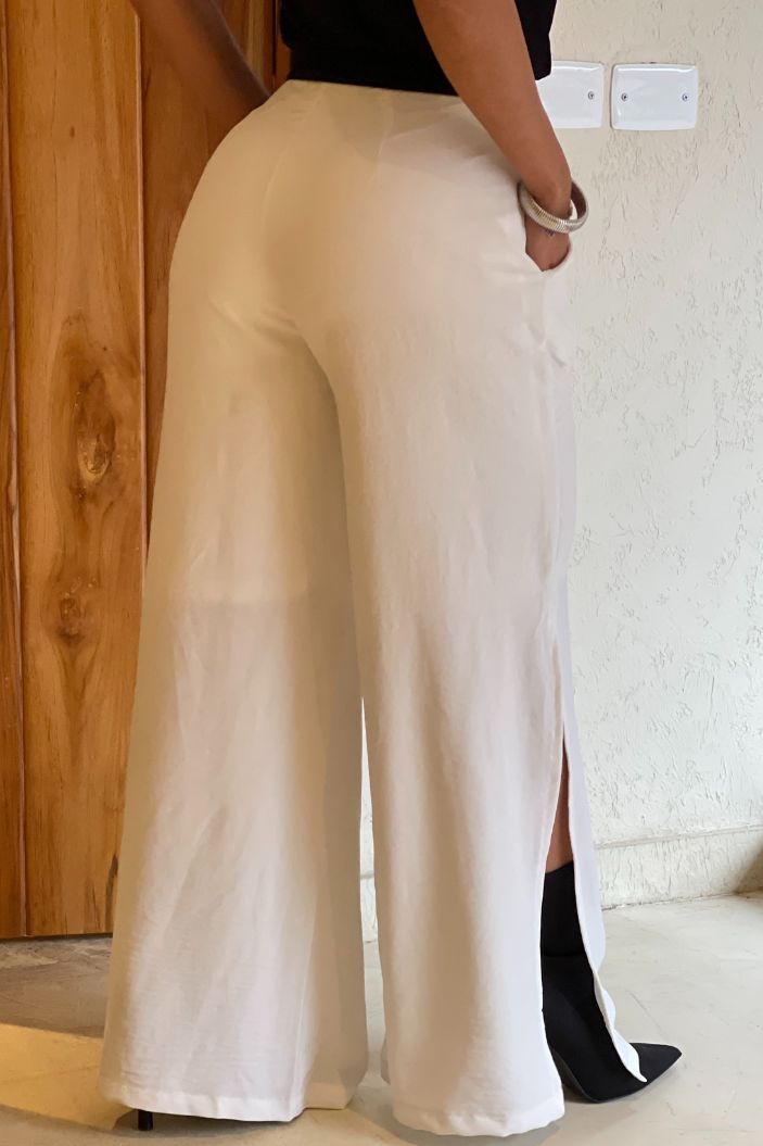 Pantalon Culotte DF06164 para mujer dyaboo crudo/blanco