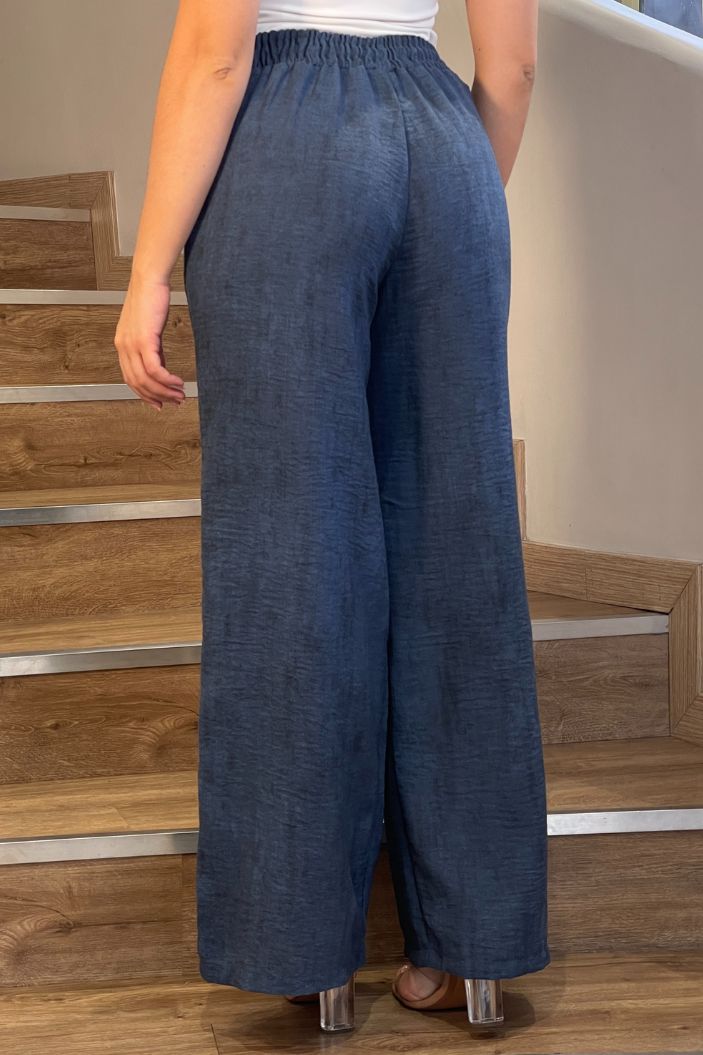 Pantalon recto DF06133 para mujer dyaboo indigo