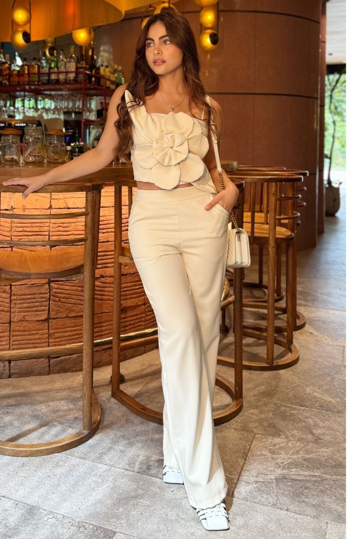 Set Pantalón DF14205 para mujer dyaboo panacota