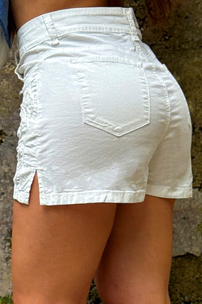 Short Corto SF08171 para mujer dyaboo crudo/blanco