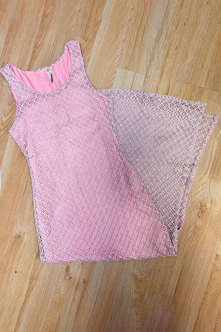 Vestido largo tejido para mujer DF10036 dyaboo rosado