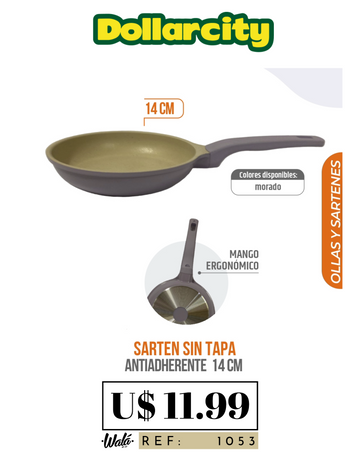 1053 - Sarten Sin Tapa Antiadherente 14cm