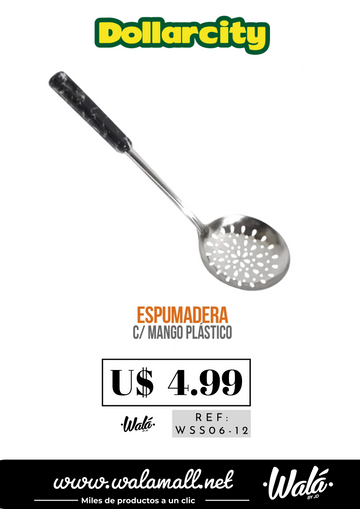 WSS06-12 - Espumadera C/ Mango Plastico